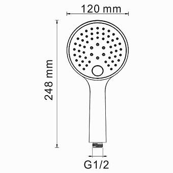 Ручной душ WASSERKRAFT A060 хром