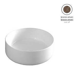 Раковина накладная ArtCeram Cognac COL001 49 00 42х42см