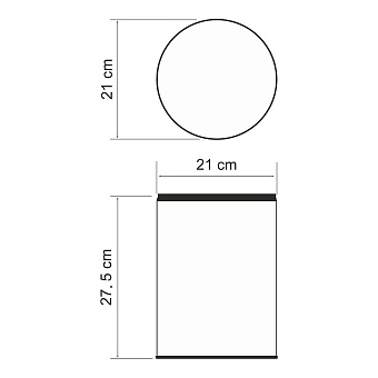 Мусорное ведро WASSERKRAFT K-625 хром 5л без механизма