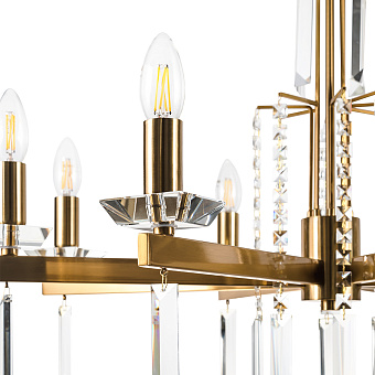 Люстра подвесная CRYSTAL LUX MARRON MARRON SP8 BRASS 480Вт 8 лампочек E14