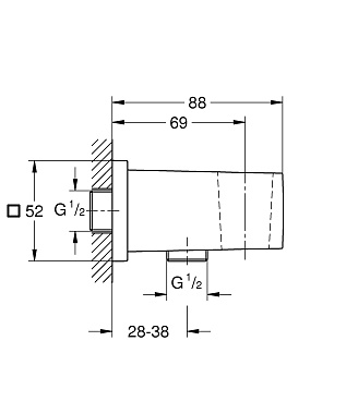 Шланговое подключение GROHE 26370000 хром