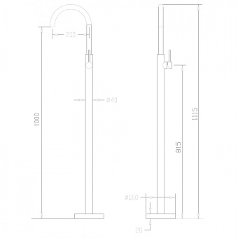 Смеситель для раковины Abber Wasser Kreis AF8141 хром