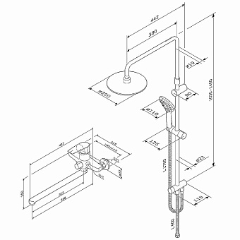 Душевая система AM-PM Gem F40890A94 хром
