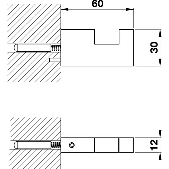 Крючок Cisal Quad QU09071040 чёрный (матовый)