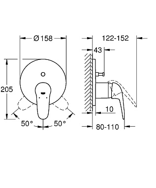 Смеситель для душа GROHE Eurostyle 24047LS3 белая луна