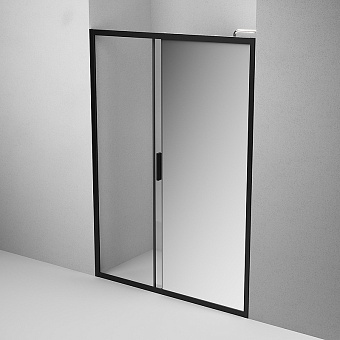 Душевая дверь AM-PM Gem Solo W90G-140-1-195BMir 195х140см стекло зеркальное