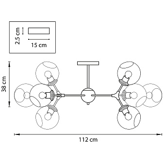 Люстра потолочная Lightstar Beta 785083 40Вт 8 лампочек E27