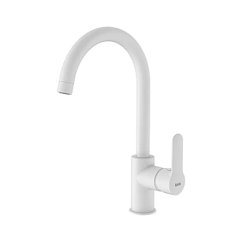 Смеситель для кухни IDDIS Cuba CU6WTJ0i05 поворотный излив белый матовый
