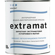 Краска для минеральных поверхностей акриловая/шелково-матовая VINCENT DECOR Extramat Прозрачный основа C 0,7л