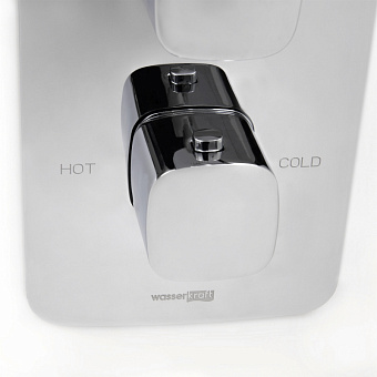 Смеситель для ванны WASSERKRAFT Naab 8600 8644 Thermo хром