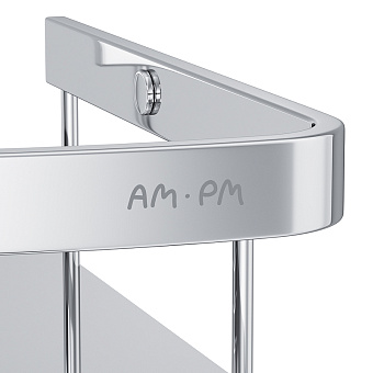 Полка в ванную угловая AM-PM Sense L A7454200 2-ярусная 23х30см хром
