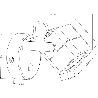 Спот Arte Lamp LENTE A1314AP-1WH 50Вт 1 лампа GU10