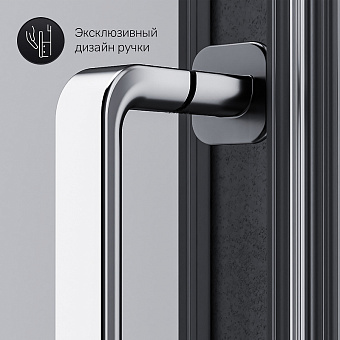 Угловое ограждение AM-PM Like Solo Slide W83G-315-090CG64 190х90см стекло тонированное