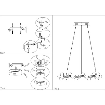 Светильник подвесной Maytoni Tessara MOD081PL-L50G3K 50,2Вт LED