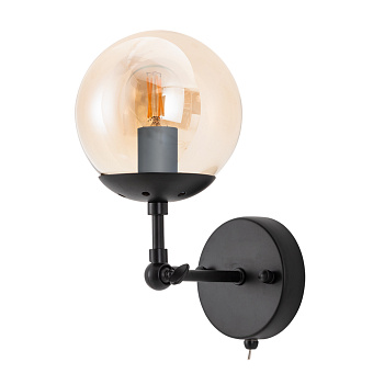 Светильник настенный Arte Lamp BOLLA A1664AP-1BK 60Вт E14