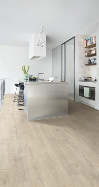Виниловый ламинат Quick-Step Дуб бархатный бежевый BACP40158 1251х187х4,5мм 33 класс 2,105кв.м