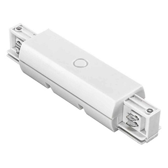 Коннектор Lightstar 504186 белый для трёхфазного трека