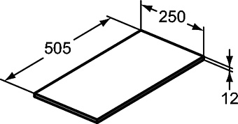 Столешница IDEAL STANDARD Adapto U8410FW МДФ 50,5х25см грецкий орех