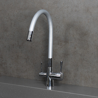 Смеситель для кухни LEMARK Comfort LM3075C-Silver серебристый/хром