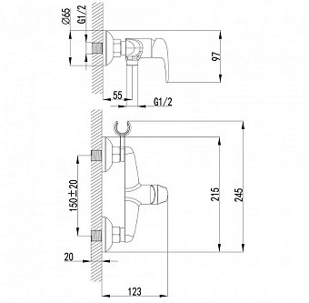 Гигиенический душ LEMARK Pramen LM3318G золото