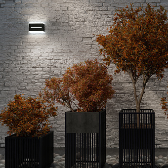 Светильник фасадный Novotech STREET 359196 STRAIT 12Вт IP54 LED чёрный