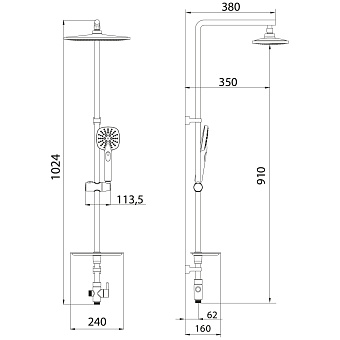 Душевая система LEMARK LM8805C хром