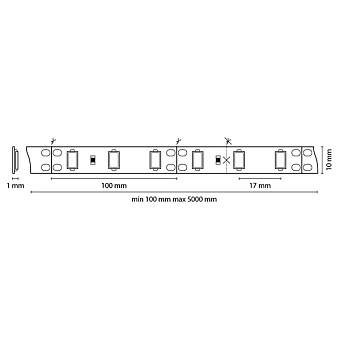 Светодиодная лента Lightstar 400072 28,8Вт/м 1000мм IP20 тёплый белый свет