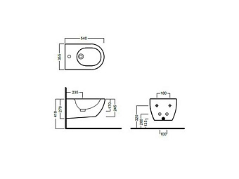 Биде подвесное Hatria FUSION A0Y1D902