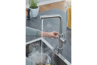 Смеситель для кухни GROHE Red II Duo 30327DC1 высокий излив нержавеющая сталь