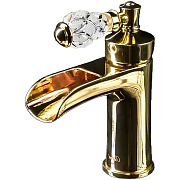 Смеситель для раковины Boheme Vogue Crystal 211-CRST золотой