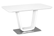 Кухонный стол раскладной AERO 85х140х76см закаленное стекло/сталь White