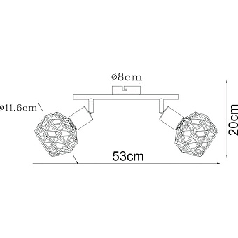 Спот Arte Lamp SOSPIRO A6141AP-2AB 40Вт 2 лампы E14