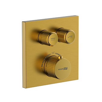 Смеситель для ванны WASSERKRAFT Aisch 5500 5548 Thermo золотой