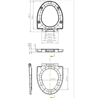 Сиденье для унитаза CERSANIT S-DS-PARVA-DL-t с микролифтом