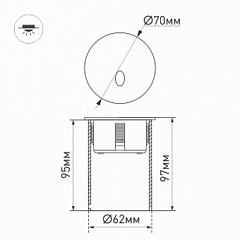 Светильник архитектурный Arlight LT-Gap 031166 3Вт IP65 LED чёрный