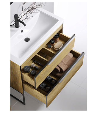 Тумба с раковиной AQWELLA Fargo FRG0110DB+FRGN440 46х101х85,7см