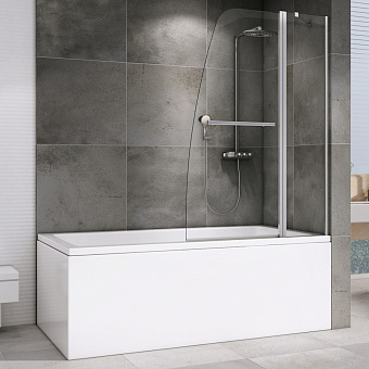 Стеклянная шторка на ванну Abber Ewiges Wasser AG50100 140х100см