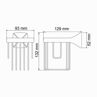 Держатель освежителя WASSERKRAFT Wern K-2500 K-2545 хром