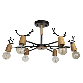 Люстра Loft It SVEN 10024/6 Black 240Вт 6 лампочек E27