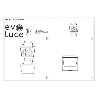 Светильник потолочный Evoluce FESTA SLE201242-01 42Вт LED