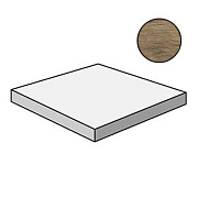 Плитка для ступеней Atlas Concord Италия Axi ANL9 Brown Chestnut Scalino Angolare SX 22,5х22,5см 0,051кв.м. неполированная