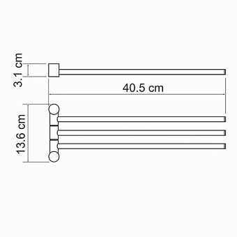 Полотенцедержатель WASSERKRAFT рога K-1033 хром 43см