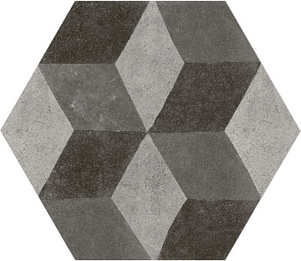 Матовый керамогранит FAP CERAMICHE Firenze fK6I Deco Grey 25х21,6см 1,177кв.м.