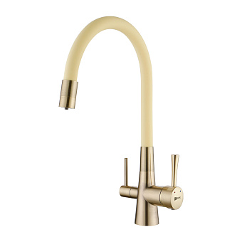 Смеситель для кухни LEMARK Comfort LM3075B-Beige бежевый/бронза