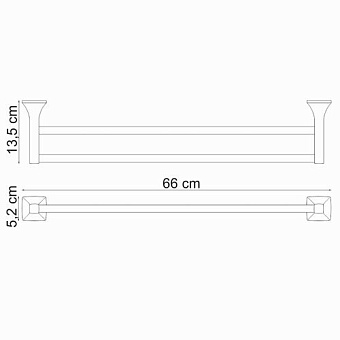 Полотенцедержатель WASSERKRAFT Wern K-2500 K-2540 хром 66см