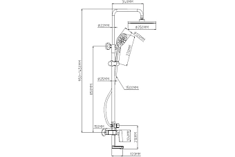 Душевая система ESKO ST250 EG хром