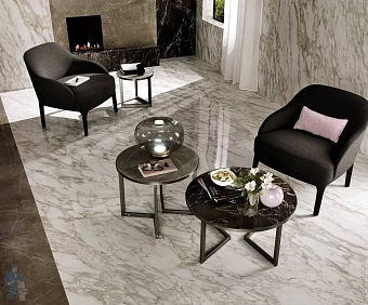 Лаппатированный керамогранит Atlas Concord Италия Marvel Edge AENZ Royal Calacatta Lappato 90х45см 1,215кв.м.