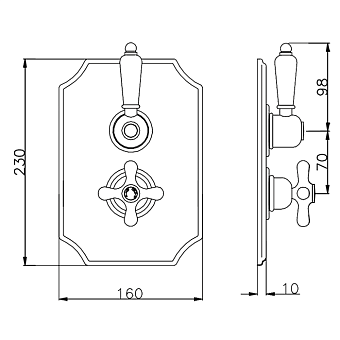 Смеситель для ванны Cisal Arcana Toscana TS00728021 хром