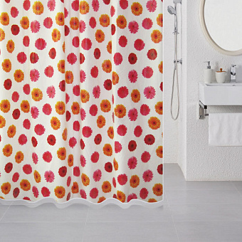 Шторка для ванной MILARDO Sunny Gerbera 502V180M11 180х180см разноцветный