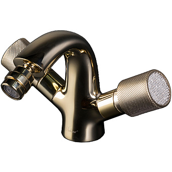 Смеситель для биде Boheme Royal Cristal 296-Royal/CRST золотой
